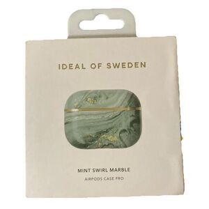 Ideal Of Sweden  AirPods‎ Case Pro Mint Swirl Marble Brand New NIB